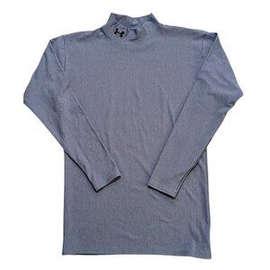 Under Armour Women’s L Fitted Mock Neck Compression Long Sleeve Grey Shirt